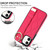 For iPhone 12 mini Non-slip Full Coverage Ring PU Phone Case with Wristband(Rose Red)