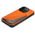 For iPhone 14 Imitation Calfskin Leather Back Phone Case with Holder(Orange)