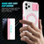 For iPhone 11 Pro Max Sliding Camshield Magsafe Holder TPU Hybrid PC Phone Case(Pink White)