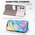 For iPhone 12 mini Cute Pet Series Color Block Buckle Leather Phone Case(Pale Mauve)