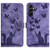 For Samsung Galaxy A24 4G / A25 5G Butterfly Cat Embossing Flip Leather Phone Case(Purple)