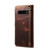For Galaxy S10 Plus Denior Oil Wax Cowhide Magnetic Button Horizontal Flip Leather Case with Card Slots & Wallet(Brown)