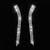 For Ford Mustang 2015-2020 Car Window Lift Side Diamond Decoration Sticker, Left and Right Drive