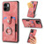 For Xiaomi Redmi A1 Retro Skin-feel Ring Multi-card Wallet Phone Case(Pink)