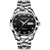 JIN SHI DUN 8813 Fashion Waterproof Luminous Automatic Mechanical Watch, Style:Men(Silver Black)