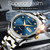 JIN SHI DUN 8813 Fashion Waterproof Luminous Automatic Mechanical Watch, Style:Men(Silver Black)