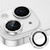 For iPhone 14 / 14 Plus ENKAY AR Anti-reflection Individual Diamond Ring Camera Lens Glass Full Film(Silver)