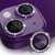 For iPhone 14 / 14 Plus ENKAY AR Anti-reflection Individual Diamond Ring Camera Lens Glass Full Film(Deep Purple)