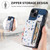 For iPhone XR Retro Painted Zipper Wallet Back Phone Case(Blue)