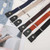 Buckle-free Elastic Force PU Leather Waistband, Length: 110cm(White)