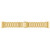Three Beads Slingshot Buckle Solid Stainless Steel Watch Band for Fitbit Charge 3(Gold)