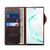 For Galaxy Note 10 Plus Denior Oil Wax Cowhide Magnetic Button Horizontal Flip Leather Case with Card Slots & Wallet(Dark Red)