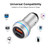 ACC-581 PD 20W + QC3.0 Type-C / USB-C + USB Fast Charging Car Charger (Silver)