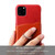 For iPhone 11 Pro Fierre Shann Oil Wax Texture Genuine Leather Back Cover Case with 360 Degree Rotation Holder & Card Slot (Red)