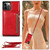 For iPhone 12 Pro Max Square Zipper Wallet Bag TPU+PU Back Cover Case with Holder & Card Slots & Wallet & Cross-body Strap(Red)