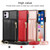 For iPhone 11 Square Zipper Wallet Bag TPU+PU Back Cover Case with Holder & Card Slots & Wallet & Cross-body Strap (Black)