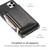 For iPhone 11 Pro Square Zipper Wallet Bag TPU+PU Back Cover Case with Holder & Card Slots & Wallet & Cross-body Strap (Black)