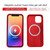 For iPhone 12 / 12 Pro Magnetic Liquid Silicone Full Coverage Shockproof Magsafe Case with Magsafe Charging Magnet(Red)