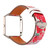 For Fitbit Blaze Leather Watch Band(Red Flower)