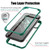 For iPhone 11 Pro Double-sided Plastic Glass Protective Case (Dark Green)