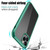 For iPhone 11 Pro Double-sided Plastic Glass Protective Case (Dark Green)