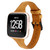 For Fitbit Versa Crazy Horse Texture Genuine Leather  Watch Band(Light Brown)