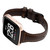 For Fitbit Versa Crazy Horse Texture Genuine Leather  Watch Band(Coffee)