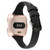 For Fitbit Versa Crazy Horse Texture Genuine Leather Watch Band(Black)