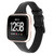 For Fitbit Versa Crazy Horse Texture Genuine Leather Watch Band(Black)