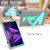 For Lenovo M10 Plus TB-X606F T-shaped Bracket Contrast Color Shockproof PC + Silicone Protective Case(Grey + Mint Green)