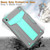 For Lenovo M10 Plus TB-X606F T-shaped Bracket Contrast Color Shockproof PC + Silicone Protective Case(Grey + Mint Green)