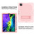 For iPad Pro 12.9 inch (2018/2020) Contrast Color Robot Shockproof Silicone + PC Protective Tablet Case with Holder(Rose Gold)