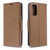 For Galaxy S20 Litchi Texture Pure Color Horizontal Flip PU Leather Case with Holder & Card Slots & Wallet & Lanyard(Brown)