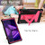 For Lenovo M10 Plus TB-X606F T-shaped Bracket Contrast Color Shockproof PC + Silicone Protective Case(Black + Rose Red)