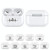 For AirPods Pro Stick Figure Mapping Transparent Earphone Protective Case(Musical Note)