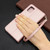 For Galaxy A51 Litchi Texture Pure Color Horizontal Flip PU Leather Case with Holder & Card Slots & Wallet & Lanyard(Rose Gold)