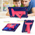 For Lenovo Tab P11 (Tab-J606F) T-shaped Bracket Contrast Color Shockproof PC + Silicone Flat Protective Case(Navy Blue + Rose Red)
