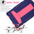 For Lenovo Tab P11 (Tab-J606F) T-shaped Bracket Contrast Color Shockproof PC + Silicone Flat Protective Case(Navy Blue + Rose Red)