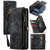 For Samsung Galaxy S21 FE CaseMe 008 Detachable Multifunctional Flip Leather Phone Case(Black)