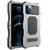 For iPhone 12 Pro Max Aluminum Alloy + Silicone Anti-dust Full Body Protection with Holder(Silver)