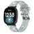 For Fitbit Versa 3 Glitter Powder Silicone Watch Band(Black)