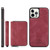 For iPhone 12 / 12 Pro JEEHOOD Magnetic Zipper Horizontal Flip Leather Case with Holder & Card Slot & Wallet(Red)