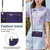 For iPhone 11 Cross-body Zipper Square TPU+PU Back Cover Case with Holder & Card Slots & Wallet & Strap (Purple)