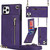 For iPhone 11 Pro Max Cross-body Zipper Square TPU+PU Back Cover Case with Holder & Card Slots & Wallet & Strap (Purple)