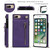 Cross-body Zipper Square TPU+PU Back Cover Case with Holder & Card Slots & Wallet & Strap For iPhone 8 Plus / 7 Plus(Purple)