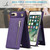 Cross-body Zipper Square TPU+PU Back Cover Case with Holder & Card Slots & Wallet & Strap For iPhone 8 Plus / 7 Plus(Purple)