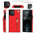 For iPhone 12 mini Cross-body Zipper Square TPU+PU Back Cover Case with Holder & Card Slots & Wallet & Strap (Red)