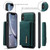 DG.MING M2 Series 3-Fold Multi Card Bag Back Cover Shockproof Case with Wallet & Holder Function For iPhone XS Max(Green)