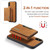 DG.MING M2 Series 3-Fold Multi Card Bag Back Cover Shockproof Case with Wallet & Holder Function For iPhone X(Brown)