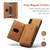 DG.MING M2 Series 3-Fold Multi Card Bag Back Cover Shockproof Case with Wallet & Holder Function For iPhone X(Brown)